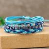 Summer new hot-selling simple fashion cord beaded rainbow braided bracelet 24-piece set F