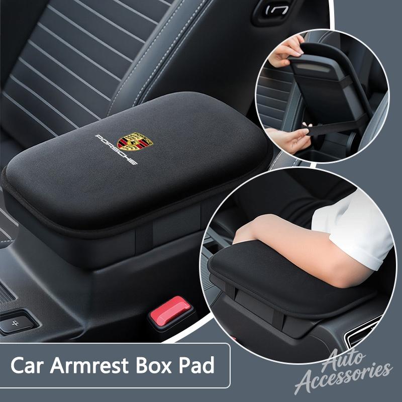 Car Plush Armrest Pad For Porsche Cayenne Panamera Macan 911 918 Taycan Boxster Cayman HighDensity Sponge Center Console Cushion FE3