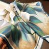 New Chinese Wind Lotus Pattern Silk Scarf 111 Mulberry Silk Sunscreen Decorative Scarf Small Scarf