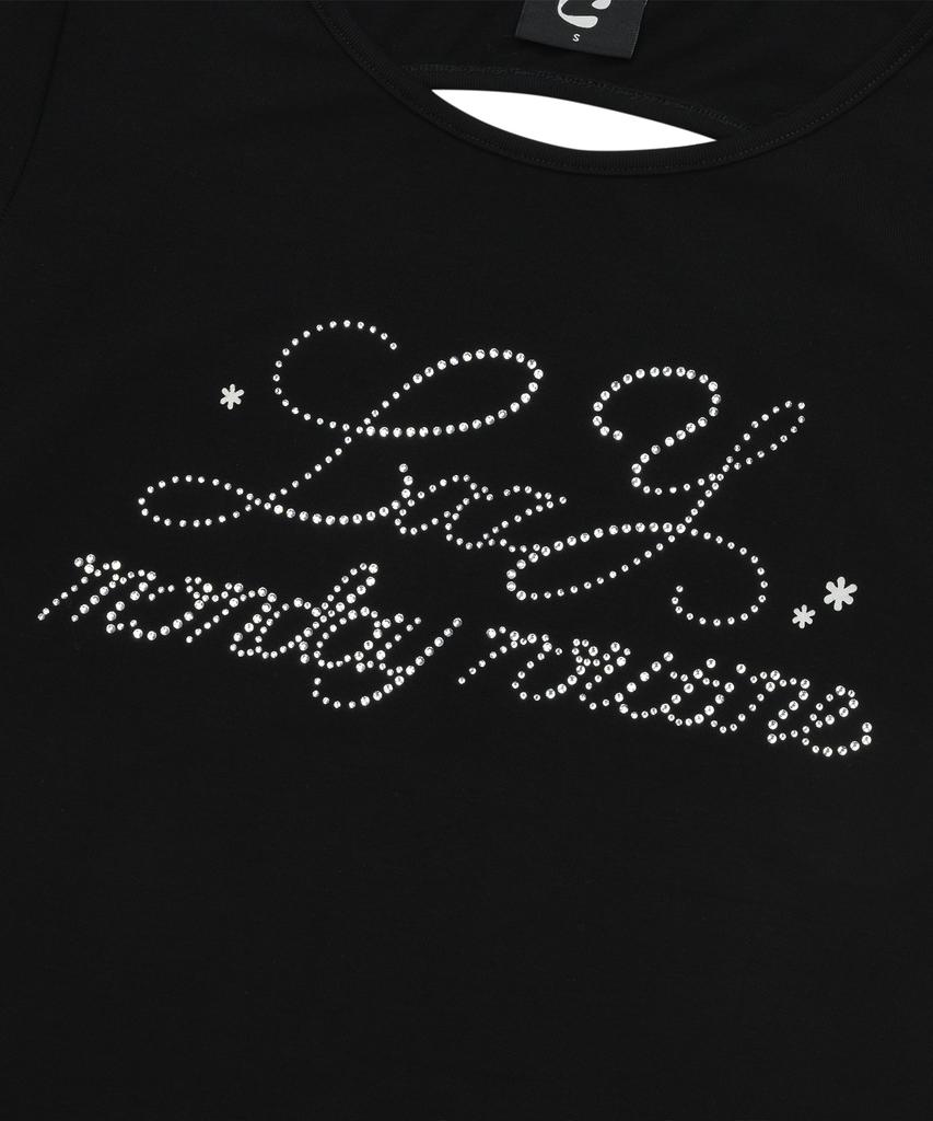 LMR Hot Fix Cutout Short Sleeve T-Shirt Black