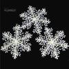 Puntos 3Pcs 8/11/15/18/23cm Christmas Tree Snowflake Ornament Party Window Xmas Decor