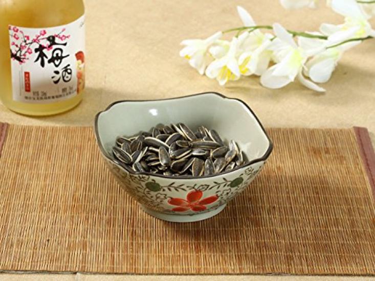 Nishida Square Small Bowl Set of Stylish Japanese Floral Perfect for Small Appetizers and Hors Japanese Style 4, Tableware, 300ml, Pattern, D'oeuvres,