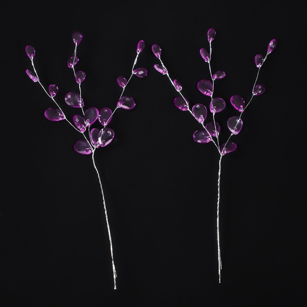 50 STÜCKE Basteldekoration Kristallknospenzweige Brauttiara Kristallblume Künstlicher Strauß Weiß