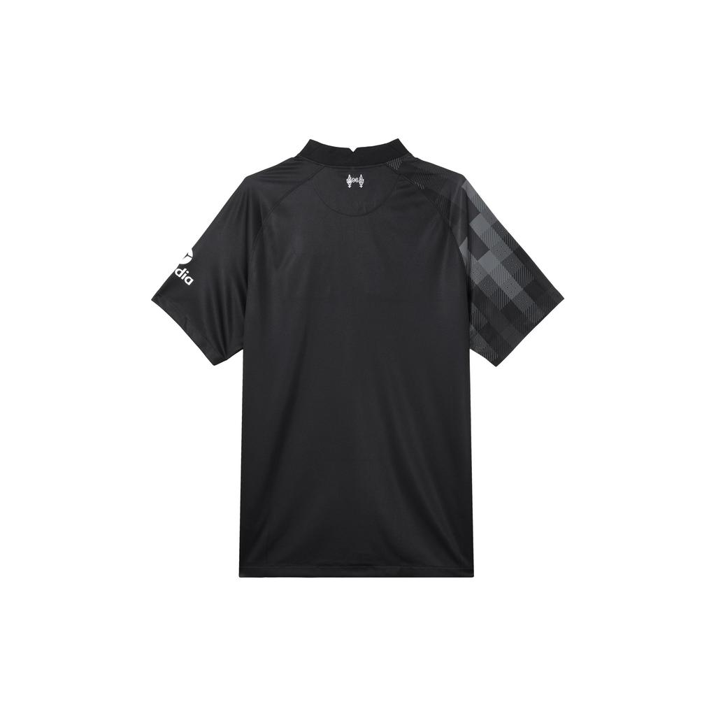 Nike Liverpool Fan Edition Sport Breathable Colorblock Short Sleeve Soccer Jersey Men Tops Black Grey DB2559-011