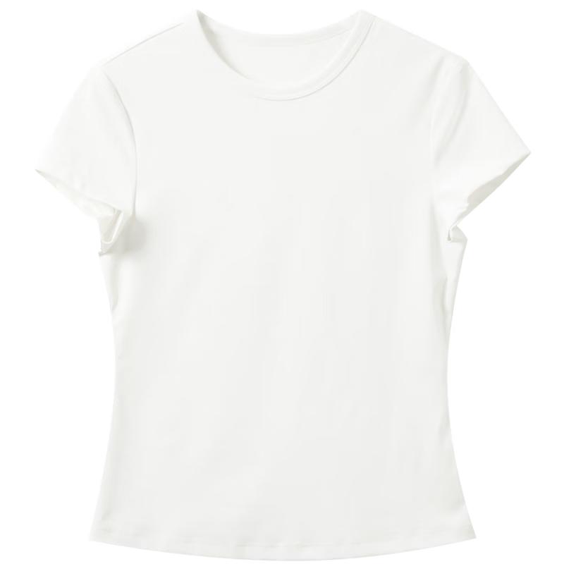 Sancai Slim Fit Round Neck Short Sleeve Crop Top XXL