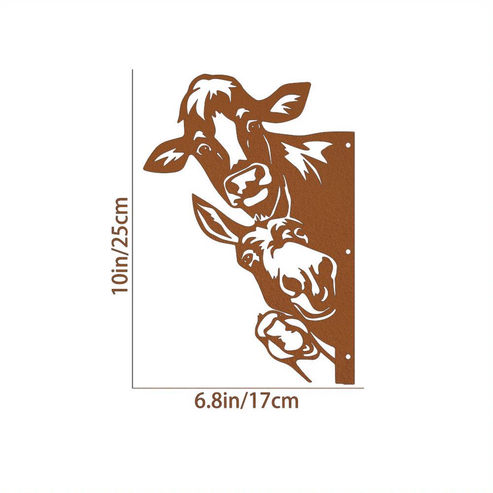 

Металлическая скульптура «Подглядывающие животные» для сада - Добавьте характера вашему саду с этим искусством. Стильный декор для дома и стен бежевый