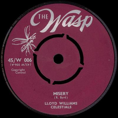 7inch Record LLOYD WILLIAMS THE CELESTIALS  Misery  No Money Down 45W006 The Wasp UK Reggae Ska  Dub Used