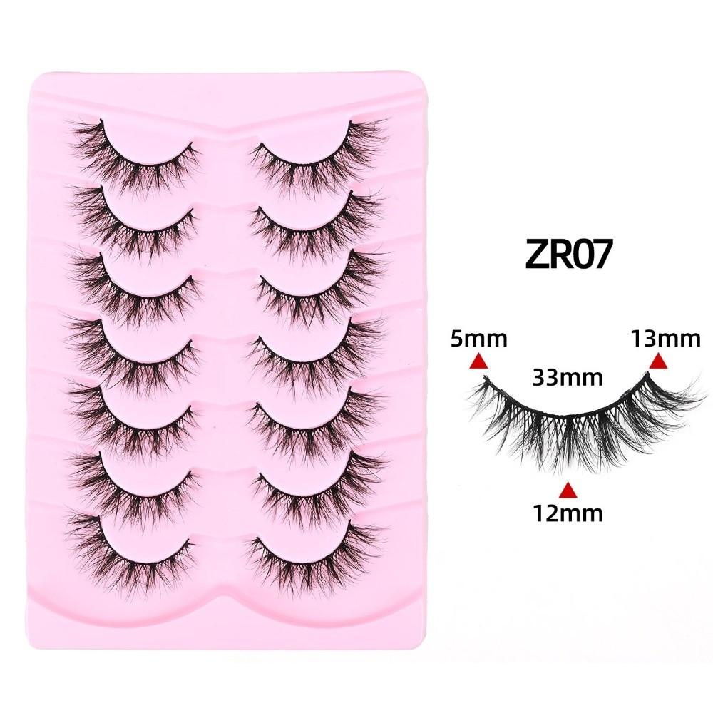 Black Thick False Eyelashes 9-16MM Dense Fluffy Fake Eyelashes Trendy DIY Lashes Extension  Daily