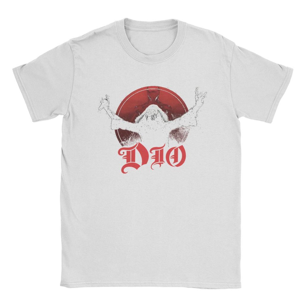 Versteck Dich im Regenbogen Dio T-Shirts für Herren Freizeit Reine Baumwoll-Tees Rundhals Kurzarm T-Shirt Grafikbedruckte Oberteile