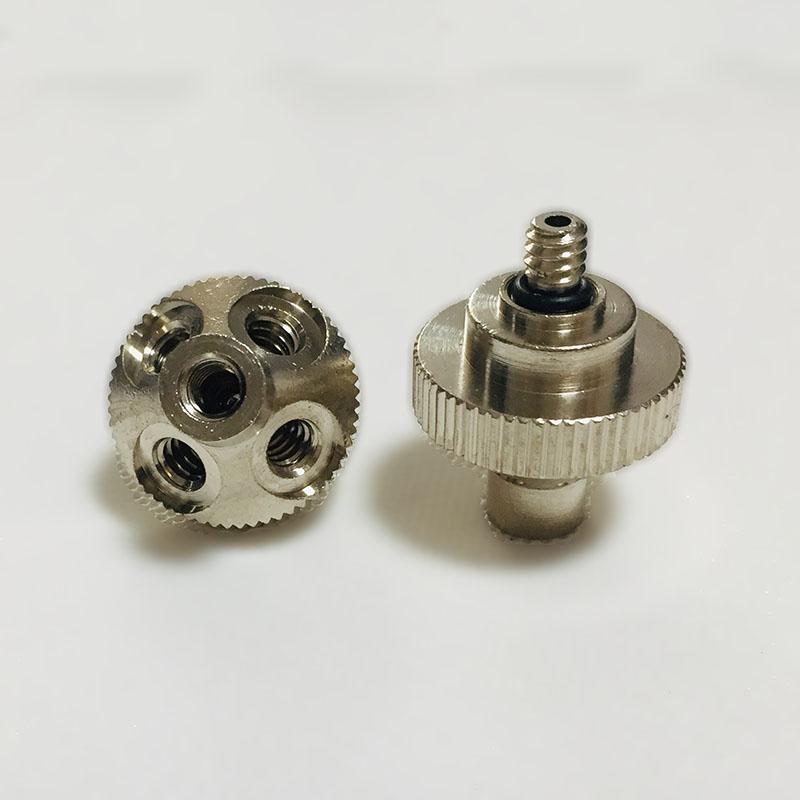 High Pressure Brass 9.52mm misting Nozzle Connector 3/8 Inch Slide Lock Connector Tee Elbow Straight Connector Spray Acce