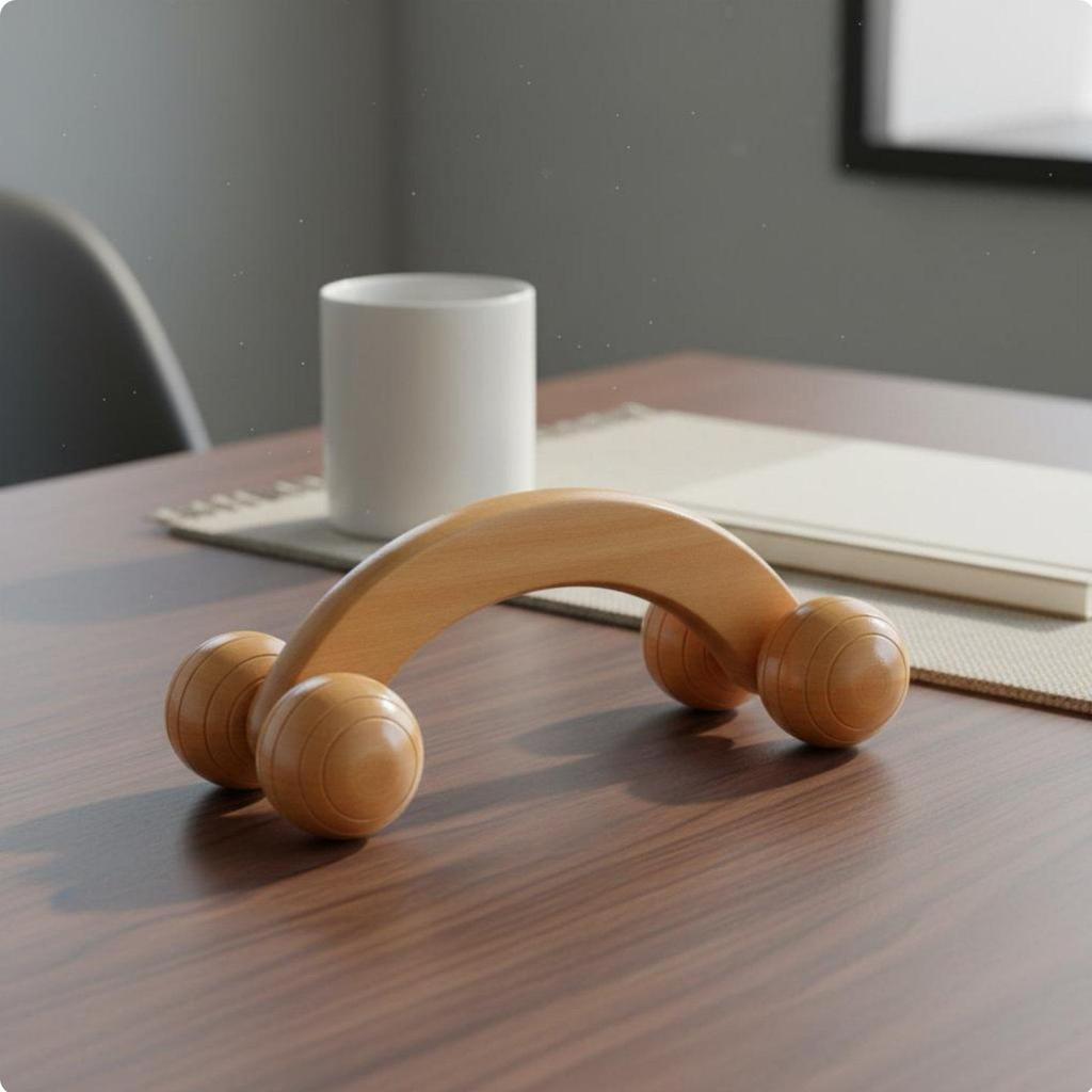 Wooden Roller Massager Portable Massage Deep Relaxation for Adults