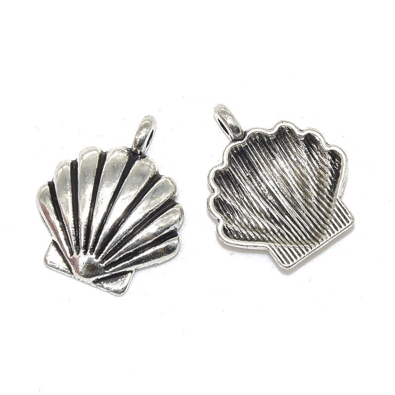 Set de 18 bijuterii din aliaj cu design de viață marină, realizate manual: Pandantive din scoici și scoici pentru brățări, coliere și cercei