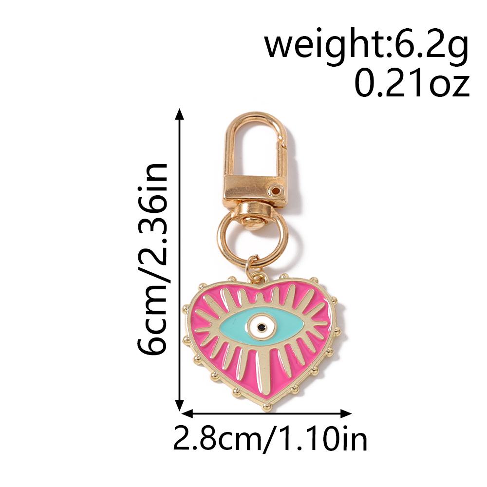 New Enamel Eyes Key Chain Women Girls Key Ring Pendants for Handbag Decor DIY Key Holder Jewelry Gift