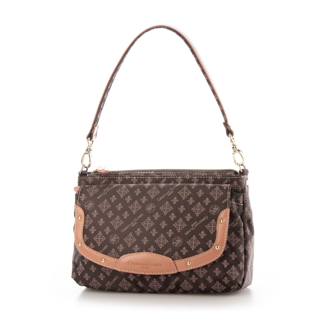 

shoulder bag 7875 with wallet jacquard weave [Christian Olivier] 2-way function, water-repellent, (chocolate)
