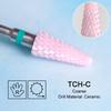 Ceramic Milling Cutter Flame Carbide Nail Drill Bits Pink Gel Remover Electric Machine Drills Polishing Peeling Nails Art Tools