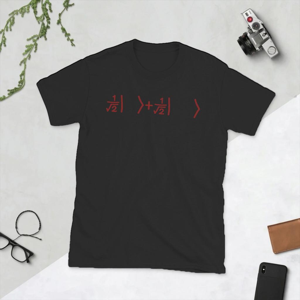 Unisexs Schrdingers Cat Math Science T Shirts 100 Cotton Tops Funny Short Sleeve Crewneck Tee Shirt Summer TShirt