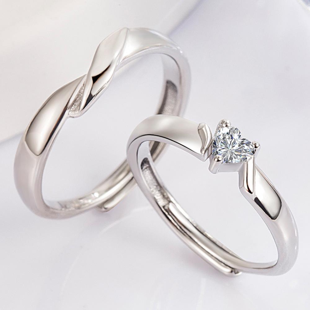 Mobius Design Funkelndes Galaxie Qixi-Fest Partnerringe – Modisches und Elegantes Geschenk