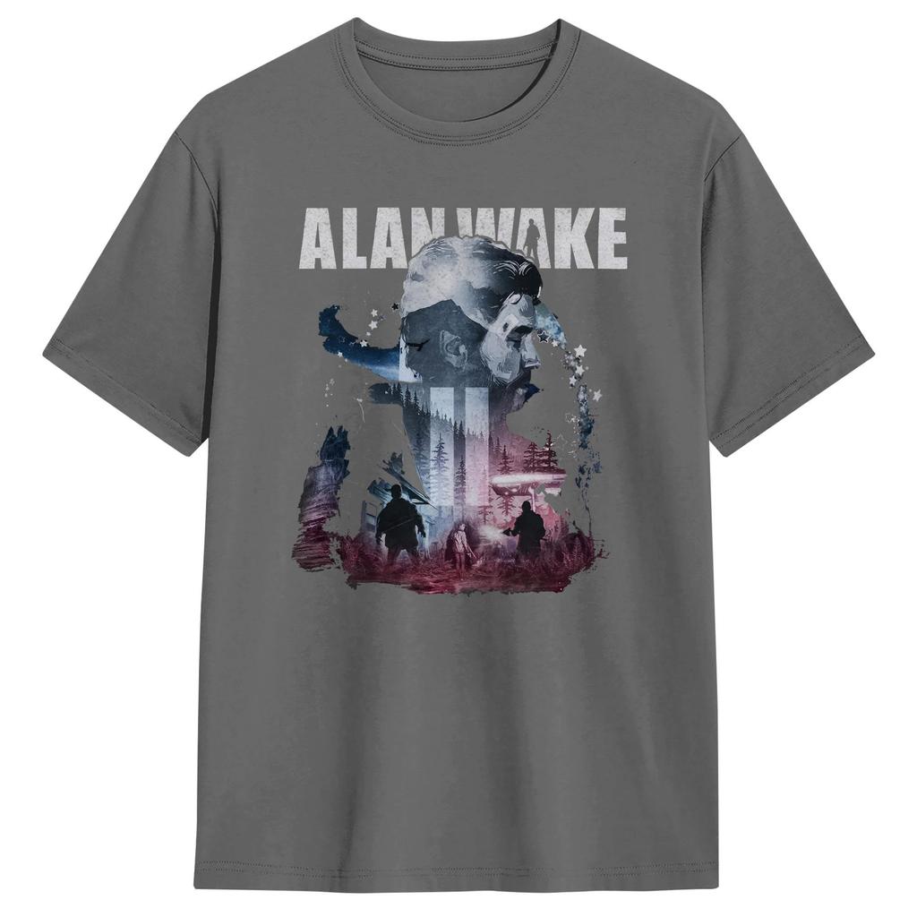 Magliette per Coppia Magliette Alan Wake alla Moda Fresche Magliette Estive Abbigliamento Vintage in Cotone Regalo