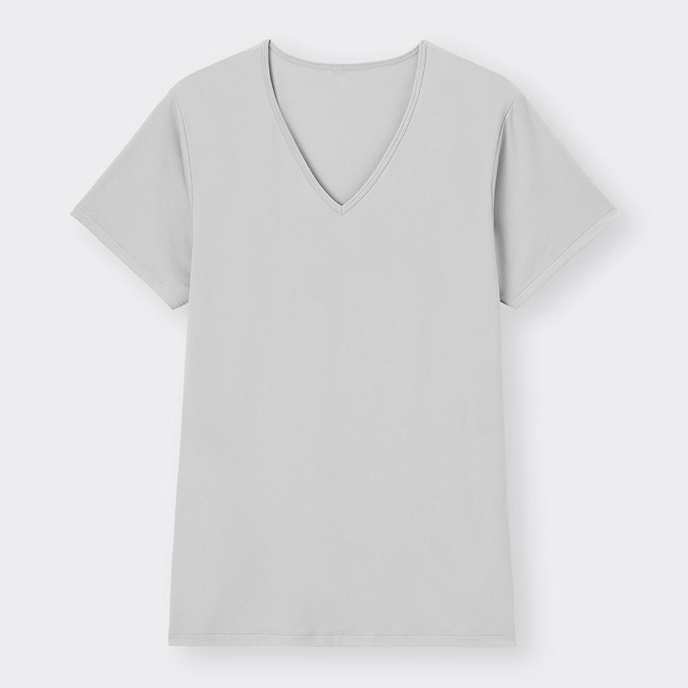 GU by Uniqlo Stil Dry Mesh V-Ausschnitt T-Shirt Kurzarm