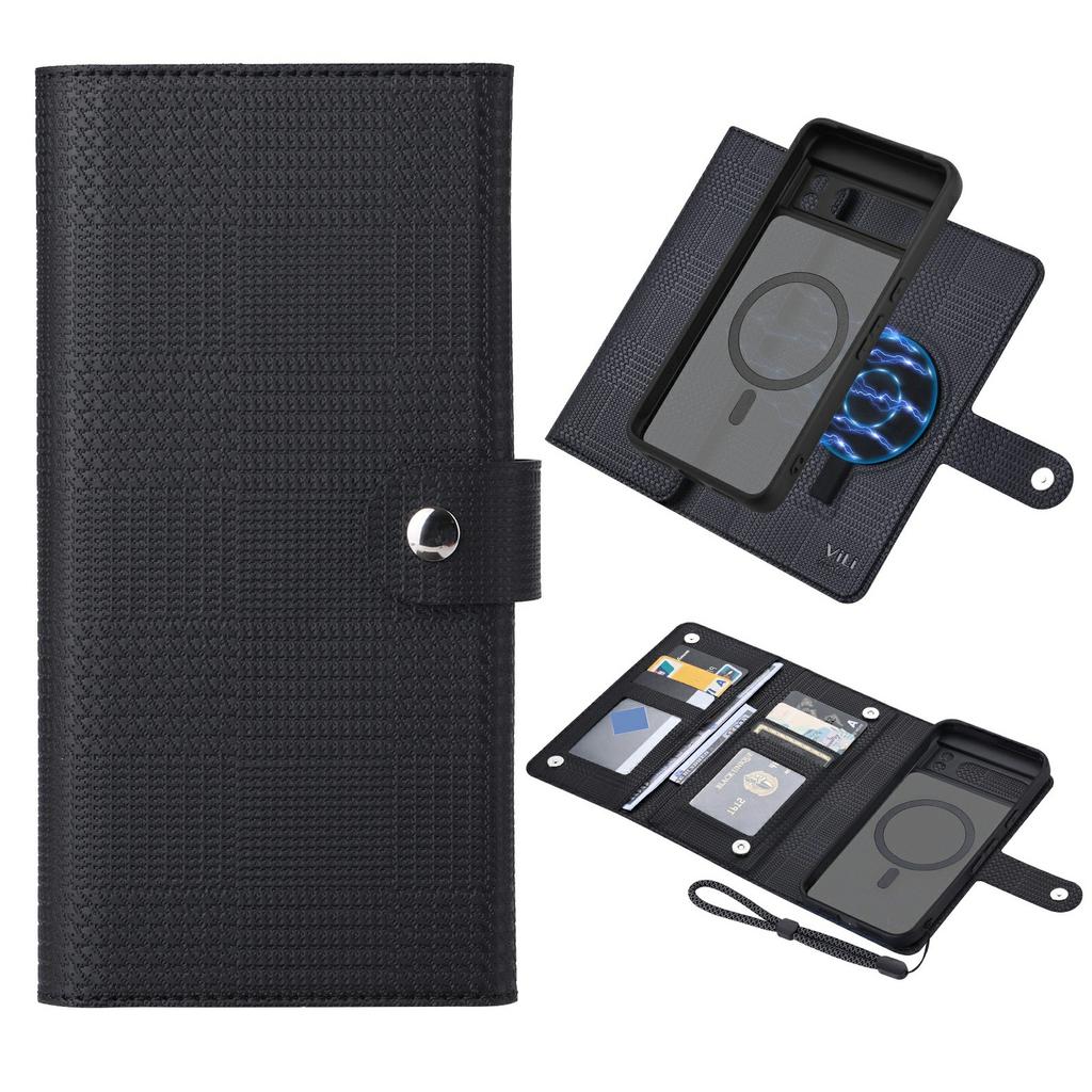 VILI GHA Series For Google Pixel 8 Pro RFID Blocking Case Card Holder Phone Cover Compatible with MagSafe