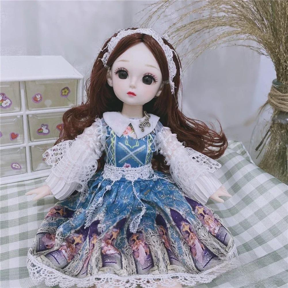 Removable Joints Girl Princess Doll Humanoid Doll Dress BJD Doll 30cm Baby Dolls  Girls Toy
