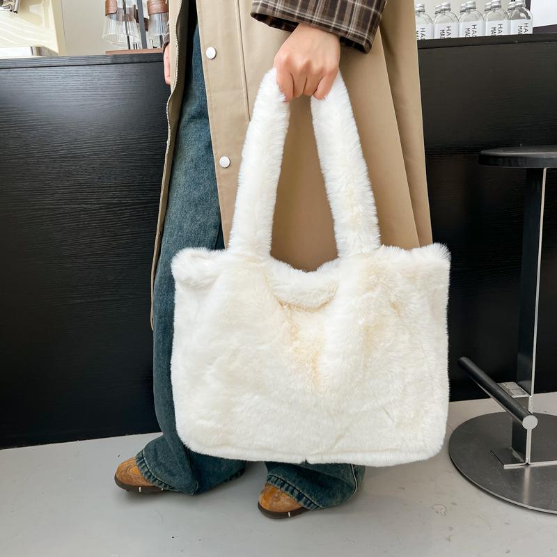 Plush Bag, Cherry Bag, Cute Girl Handbag, Imitation Wool New Shoulder Bag.