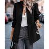 VEZFAA   Women's Fashion Casual Solid Color Print Fall Winter Long Sleeve Stand-Neck Jackets & Coats