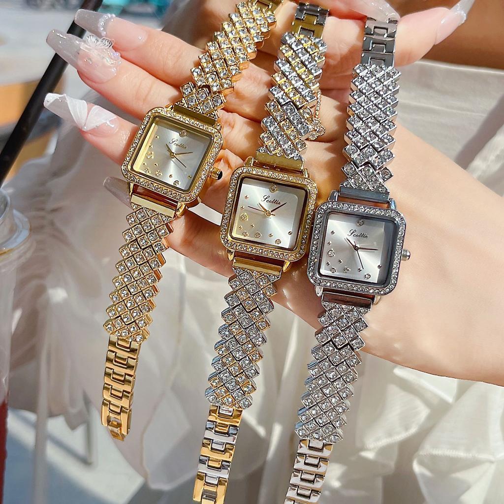 9181F Watch Bracelet Watch Ladies Full Diamond Waterproof Ladies Watch Square
