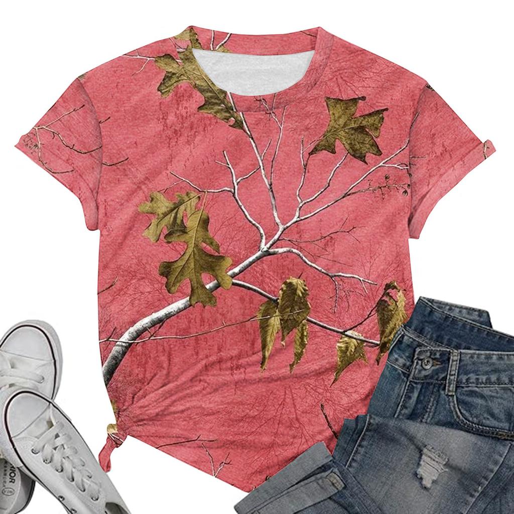 Damenmode, lässig, Rundhalsausschnitt, kurzärmliges Oberteil, lustig bedrucktes T-Shirt