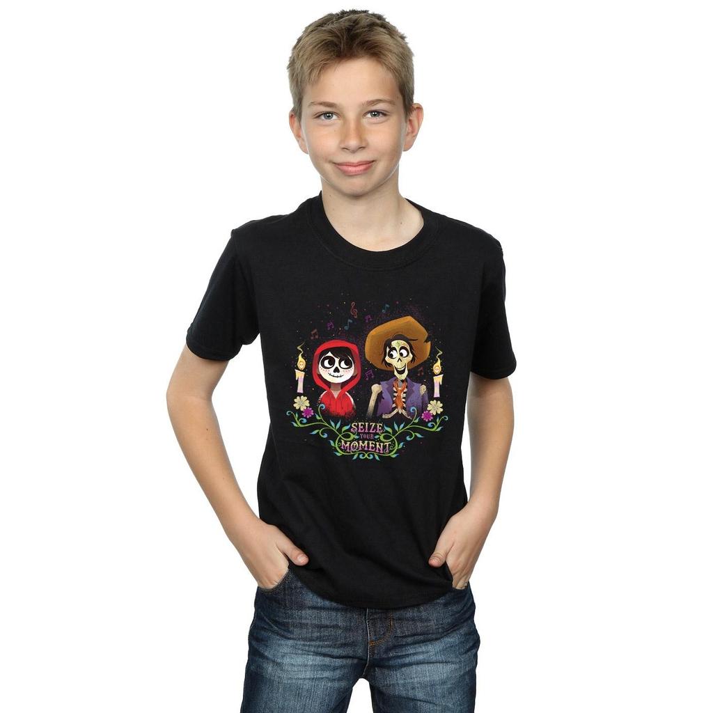 Disney Chłopięcy T-shirt Coco Miguel i Hector