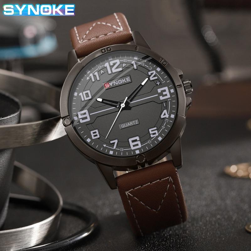 Top Brand New Men's Quartz Watch Sport Retro Fashion Trendy Belt Quartz Watch Student Watch