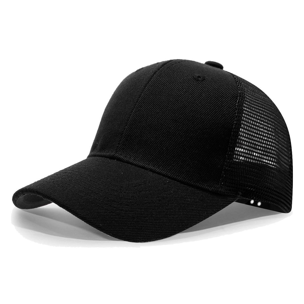 Custom Logo Cotton Trucker Hats Blank Mesh Back Breathable Adjustable Outdoor Sports Trucker Caps One Size