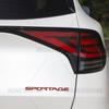 AAAGS1 3D Car Styling For Kia Sportage Letter Emblem HEV LX EX SX SX Prestige Badge Metal Stickers Rear Trunk Decals Auto Accessories