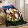 Madagascar Cartoon Characters Blanket Bedroom Blanket for Livingroom Couch Lunch Break Soft Throw for Friend's Festival Gift