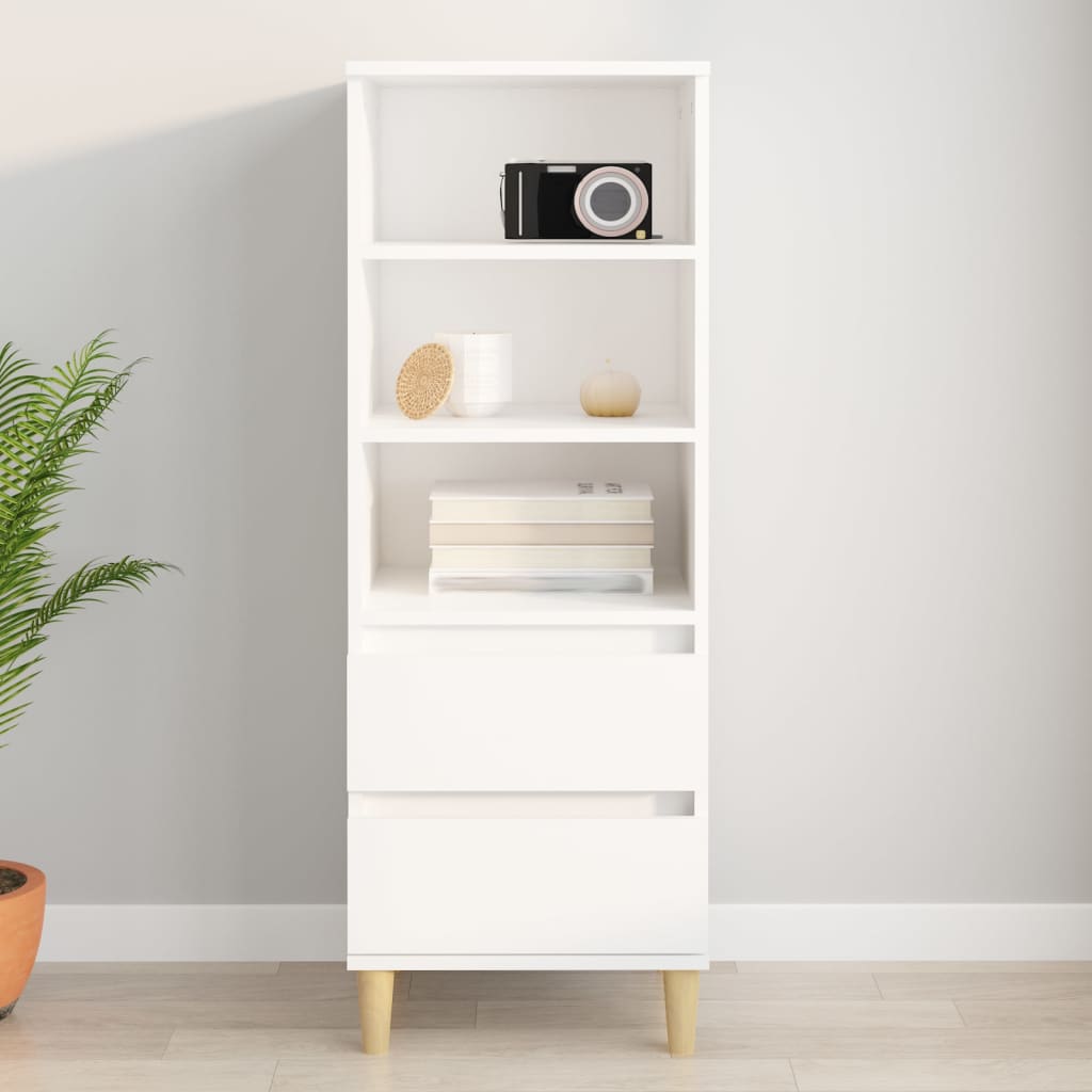 Highboard White 40 x 36 x 110 cm engineered wood