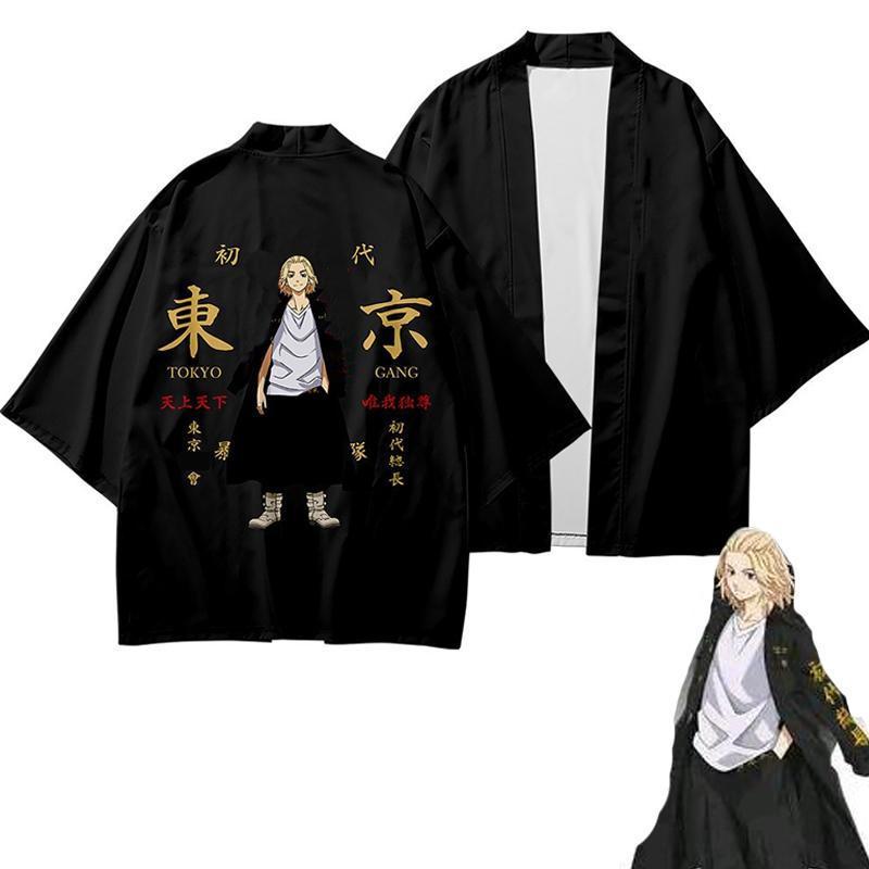 New Tokyo Revengers Haori Coat Sano Manjirou Ken Ryuguji Haori Anime Cosplay Costumes Japanese Kimono Summer Short Sleeves Tops T-shirt Shorts