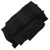 Molle Radio Pouch Mini Radio Holder Bag Waterproof Walkie Talkie Holster with Side PocketsBlack