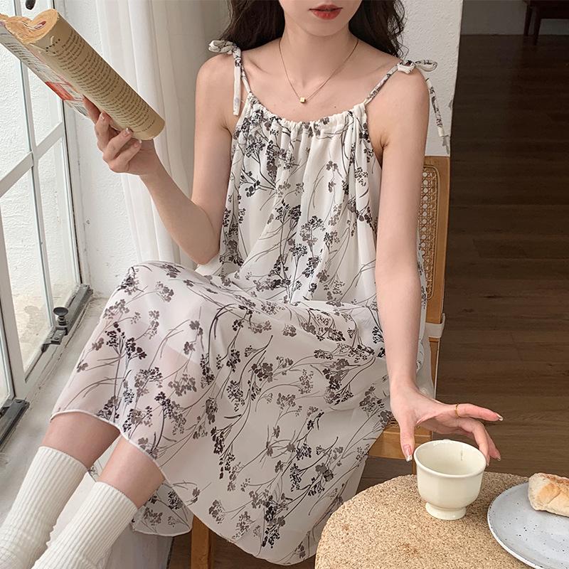 Women's Cloud Cotton Summer Sleep Dress - Stretchy, Breathable Camisole Pajamas