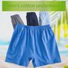 4pcs/set Men's High-Waist Cotton Boxers for Middle-Aged and Elderly - Loose Fit, Plus Size.
