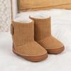 Newborn Baby Winter Boots Soft Corduroy Warm Booties Fur Lining Unisex Design Baby Boys Girls