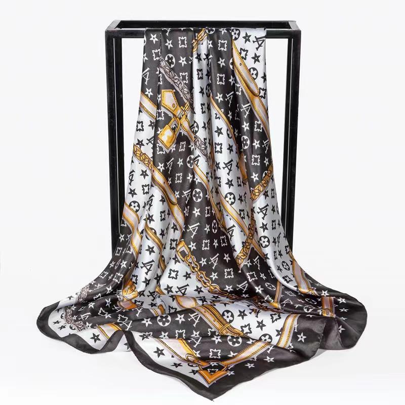 90 Large Square Scarves, Silk Scarves, Women'S Imitation Silk Fashion Shirts, Small Square Scarves, Mother Scarves.