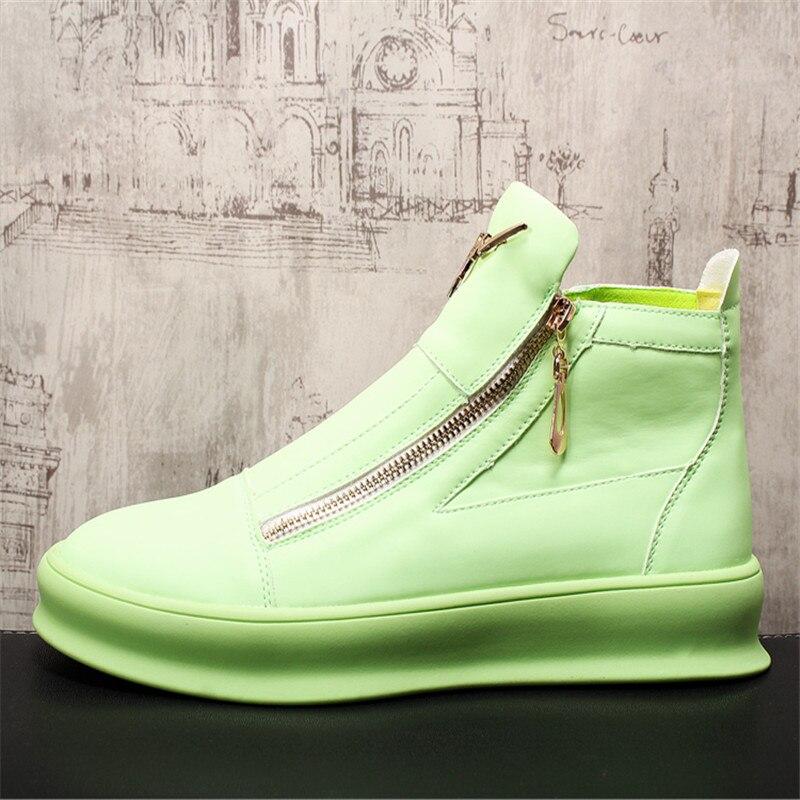 British Mens Pointy Toe Rivets High Top Boards Sneakers Leather Punk Shoes 2019 British Mens Pointy Toe Rivets High Top Boards Sneakers Leather Punk Shoes 2019
