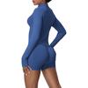Women's Seamless Stand Collar Zip-Up Yoga Set with High Waist Leggings