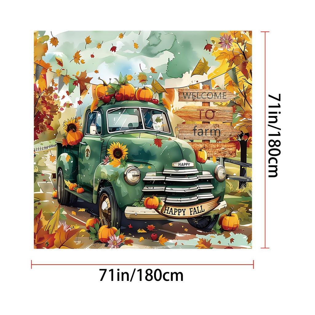 1pc Cartoon Car Print Waterproof Shower Bathe Partition Curtain Multi Size Privacy Protection with 12 Hooks Easy To Installation