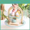 Garden Tea Party Cartoon Wooden Play Kitchen Set For Children Girls Educational Toy