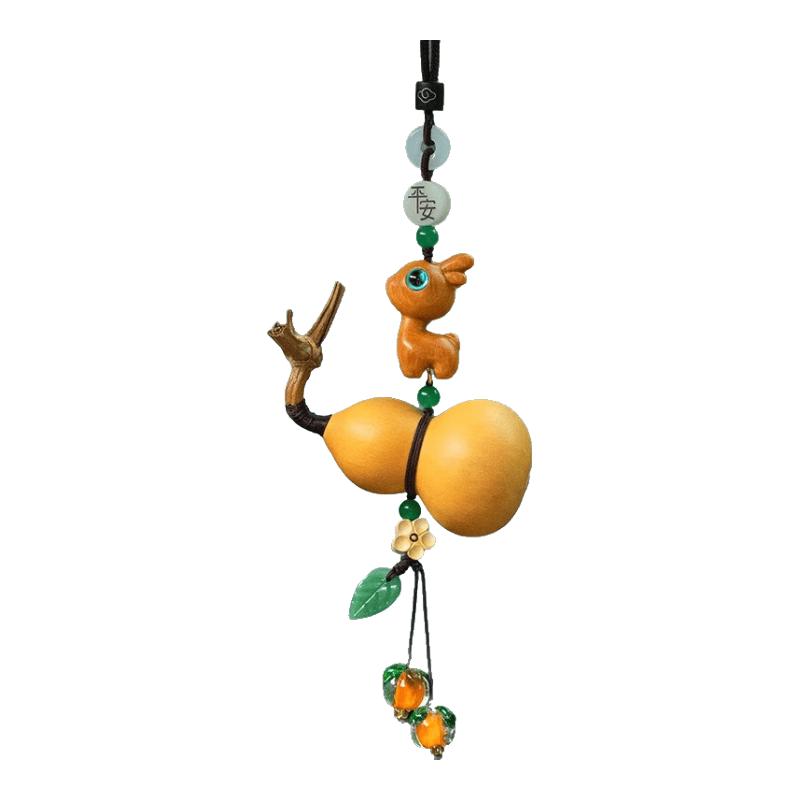 Lucky Gourd & Deer Car Pendant