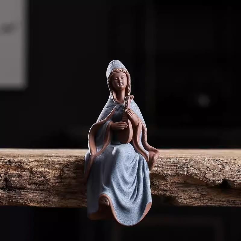

Creative Classical Chinese Style Four Beauties Figure Decoration, Zen Ceramic Boutique Maiden Home Decoration