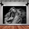 Africký lev divoké zvíře černo-bílý tištěný vzor tapiserie domov ložnice obývací pokoj studentská kolej nástěnná dekorace tapiserie