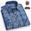 Men's 100% Cotton Plaid Long Sleeve Shirt - Casual Spring/Summer Style