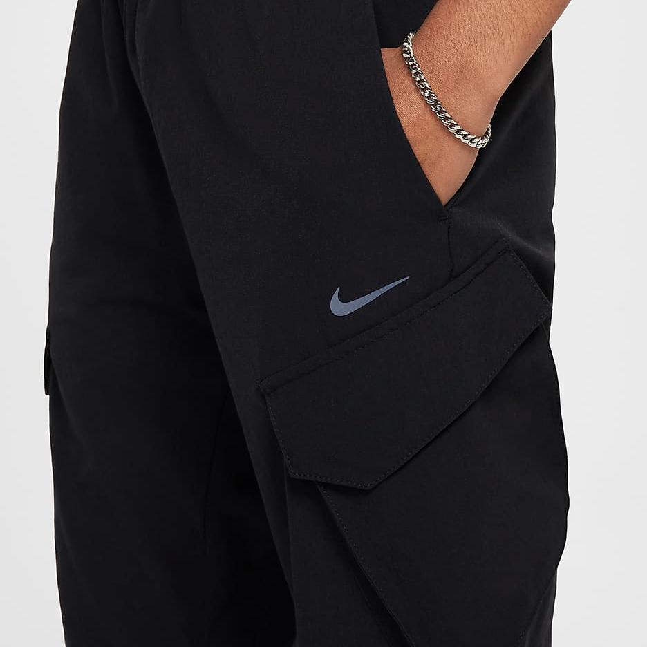 Nike Reflective Logo Cargo Pants Kids Bottoms Black FZ4904-010